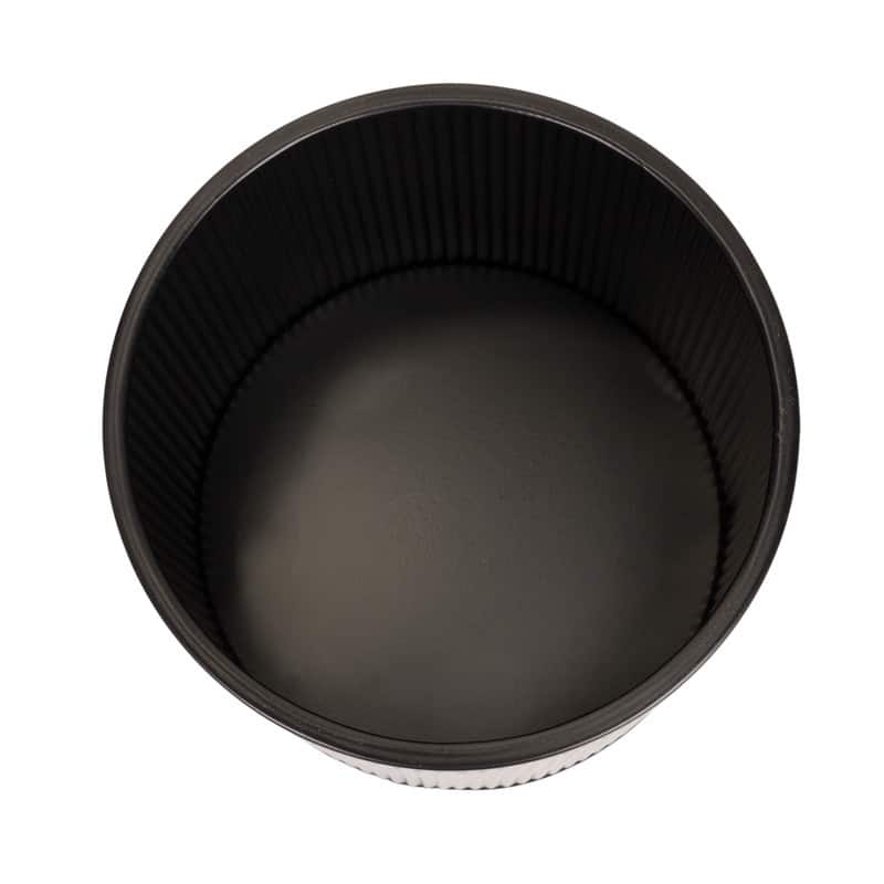 Everett Black Indoor Metal Pot Planter With Loki Black Metal Base Set - 12"H x 9.5"W x 9.5"D