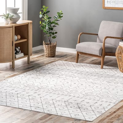 Nuloom Audrey SpinClean Machine Washable Geometric Moroccan Area Rug