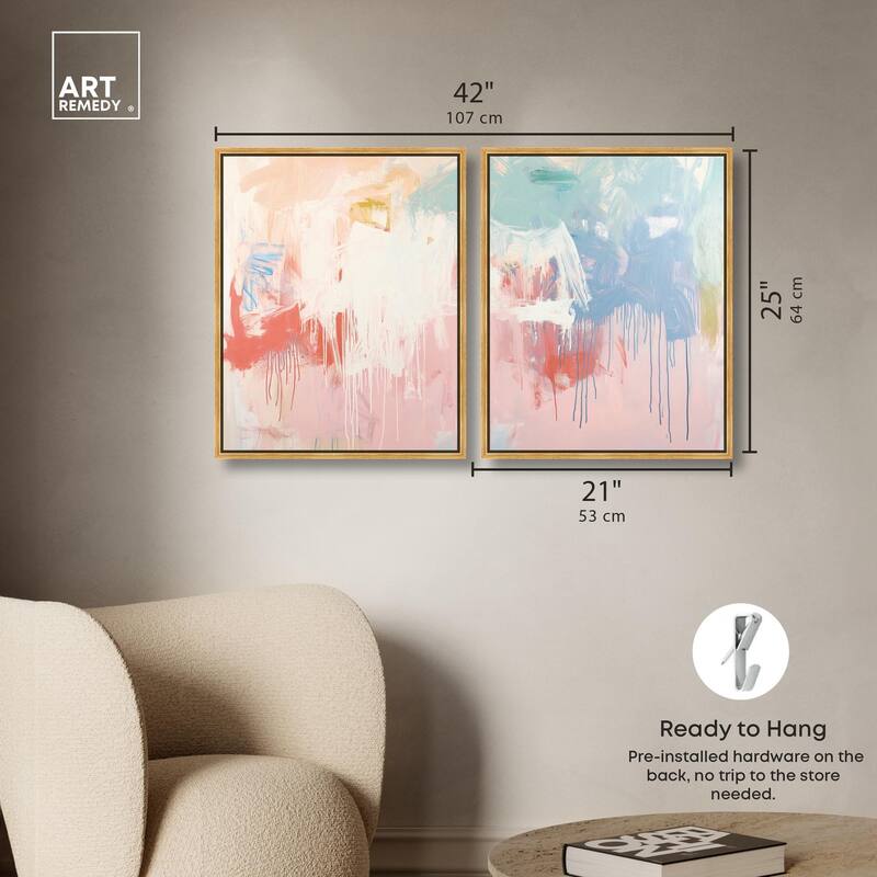 Breath of Colors Canvas Set of 2 by Art Remedy