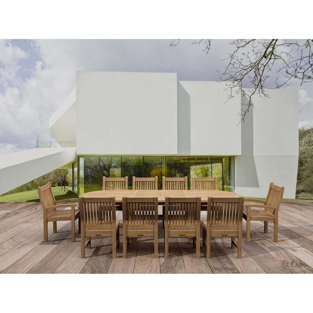 Antique Dining Chair Set - 11-Piece Oval Table & Chairs - Traditional Style Seating