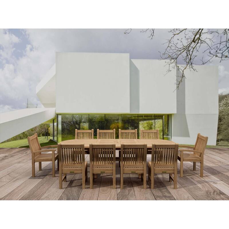 Antique Dining Chair Set - 11-Piece Oval Table & Chairs - Traditional Style Seating