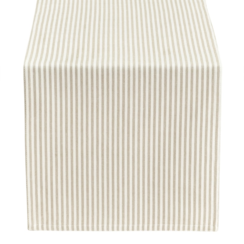 Lush Decor Farmhouse Ticking Stripe Yarn Dyed Table Runner - 13" x 72"