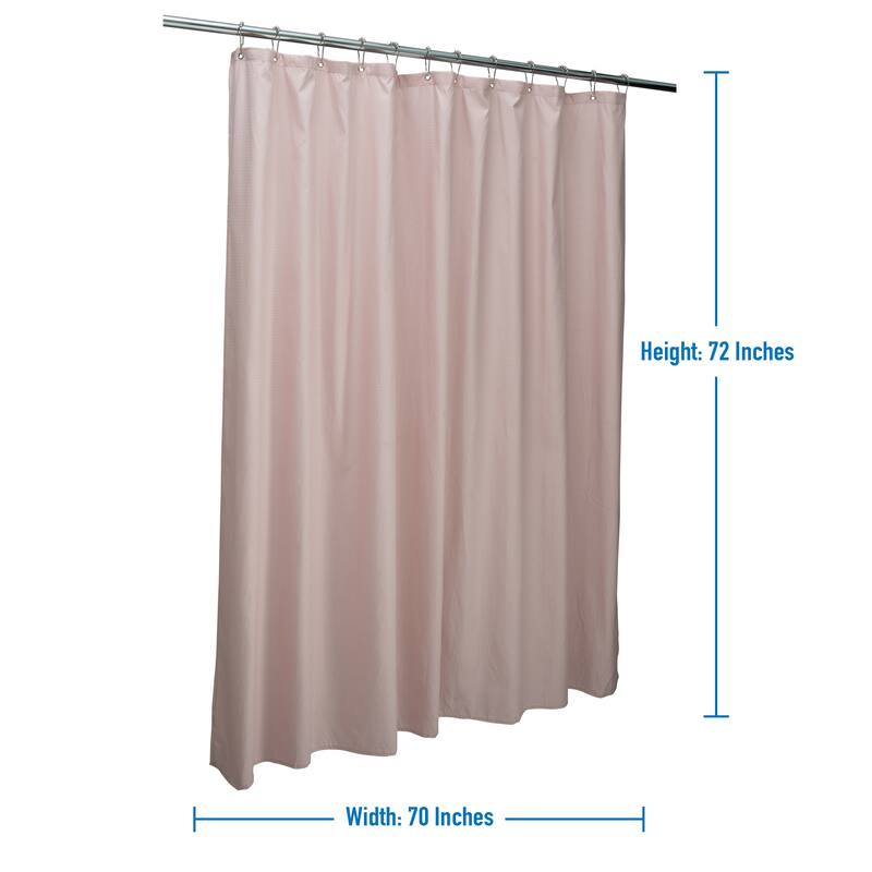 Bath Bliss Microfiber Soft Touch Dash Design Shower Curtain Liner
