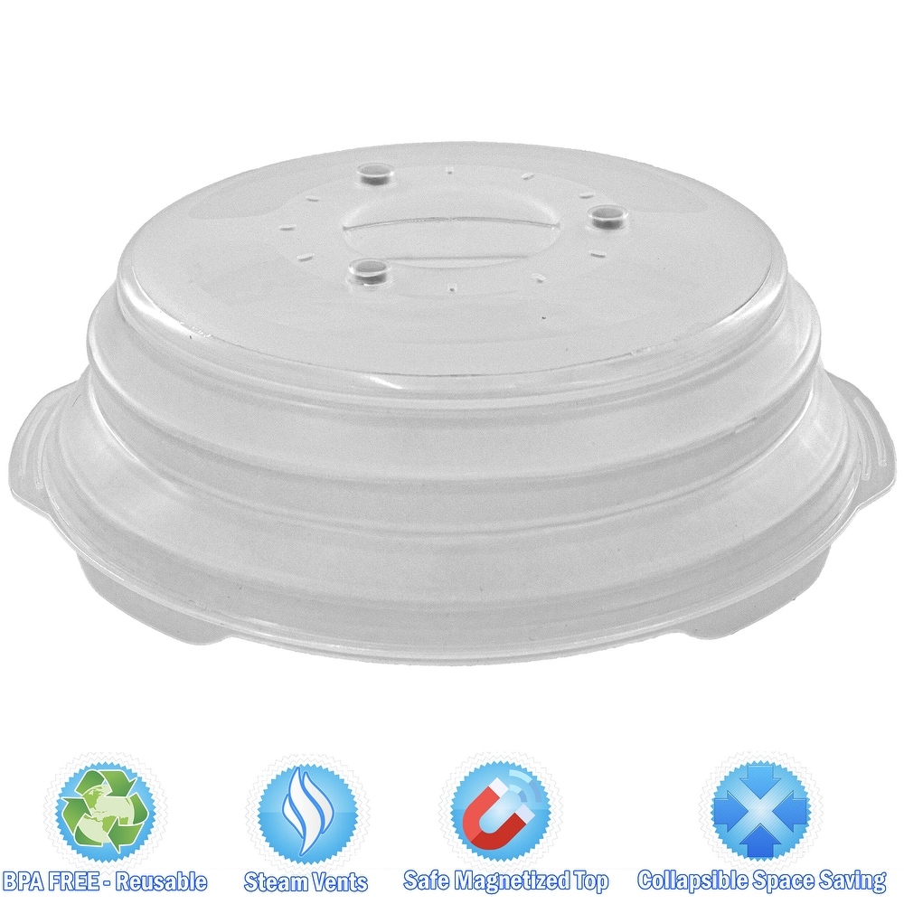 1pc Foldable Gray Microwave Splatter Cover, Food Safe Bpa Free, Dishwasher  Safe, Microwave Safe Dish Cap