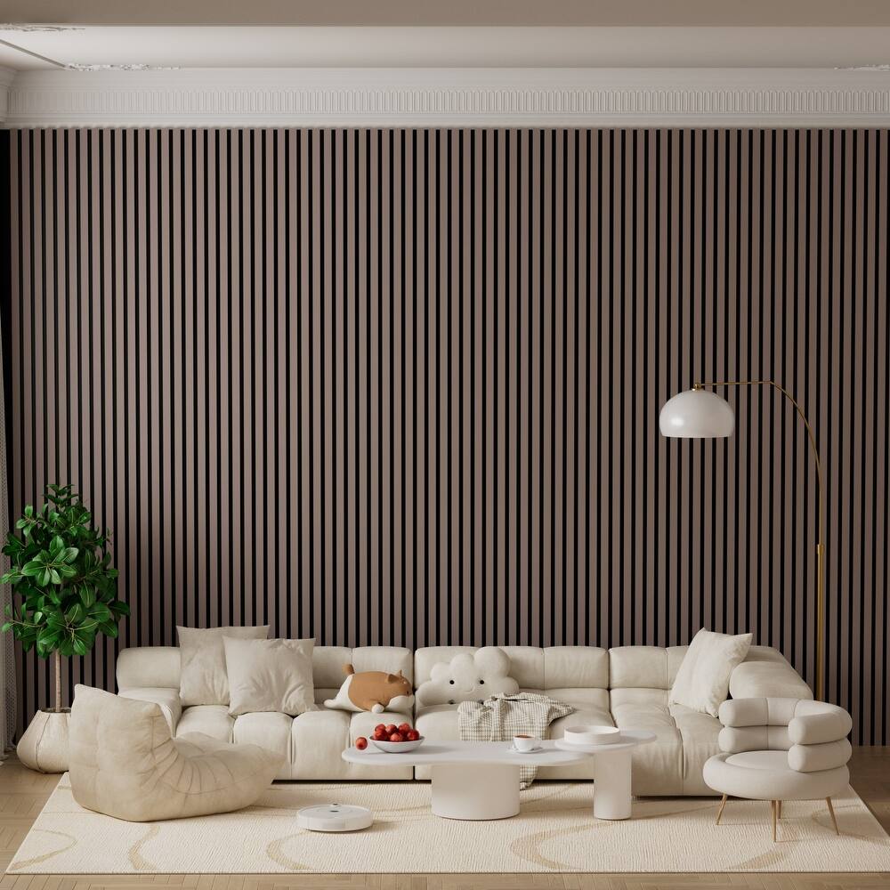 47.3" x 23.6" Wood Slat Acoustic Wall Panels for Ceiling and Wall Decor, 4-Pack (31 sq ft)