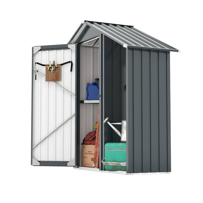 Premium Compact Metal Garden Shed, Waterproof, Secure Lock, Easy Assembly