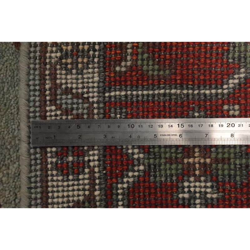 Hand Knotted Oriental 100% Wool Carpet Transitional All-Over Greys & Charcoal Oushak Area Rug - 12' 0'' X 8' 9''