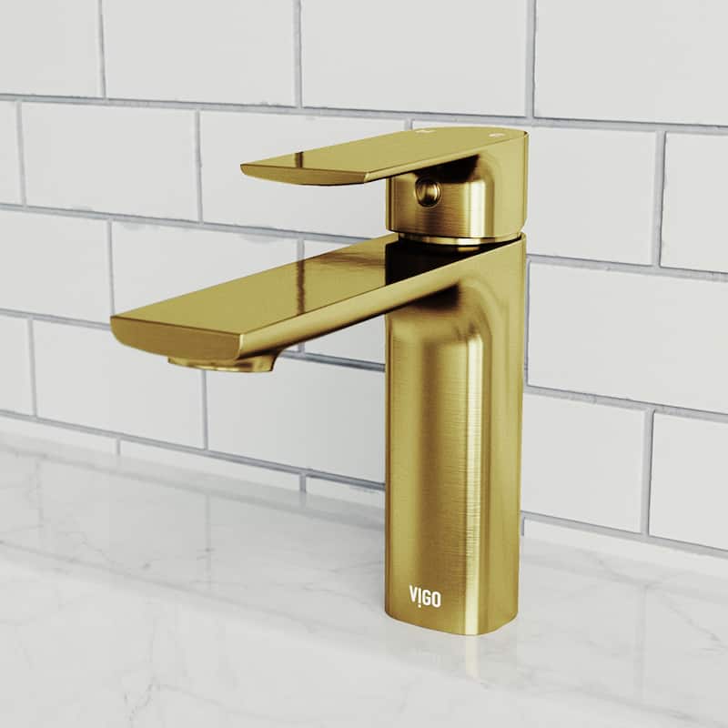 VIGO Davidson 6" H Single Handle Single Hole Bathroom Faucet