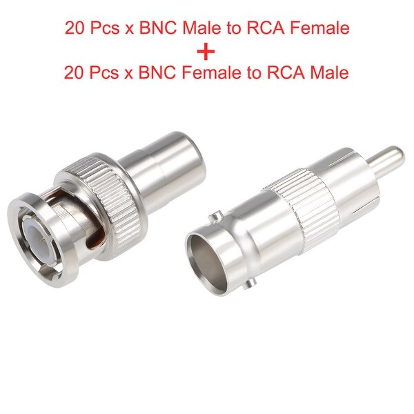 20 pcs T Type BNC Male to Double 2 BNC Female Adapter Connector For CCTV Camera