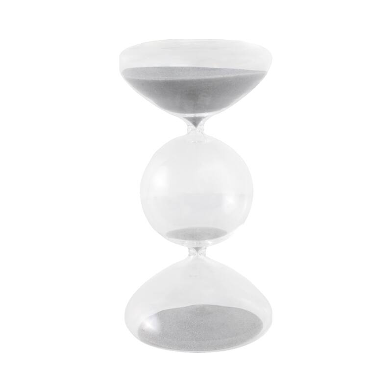 Glass Hourglass Timer Abstract Decorative Sculpture with Modern Design