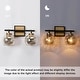 preview thumbnail 18 of 16, Modern Black Gold 2/3/4-Light Bathroom Mercury Glass Vanity Lights Wall Sconces