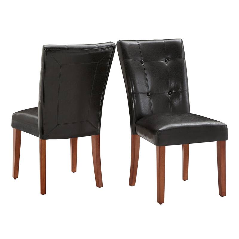 Tufted Faux Leather Dining Chairs (Set of 2) by iNSPIRE Q Classic
