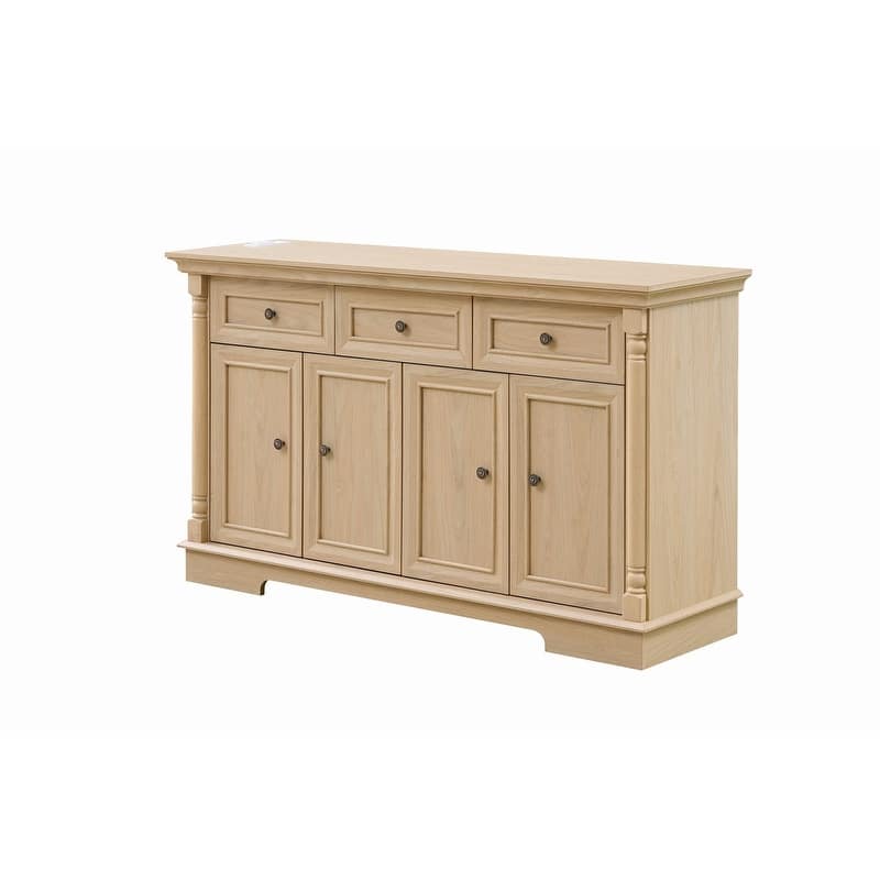 Farmhouse 55" Sideboard Buffet, Kitchen Storage Cabinet with 3 Drawers for Organized Home Living Solutions