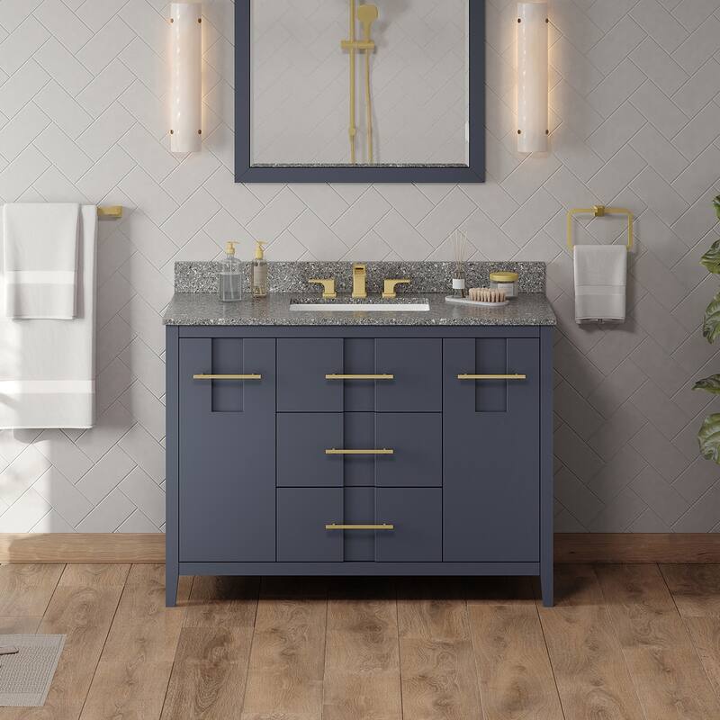 Jeffrey Alexander VKITKAT48R-MARBLE Katara 48" Free Standing Vanity