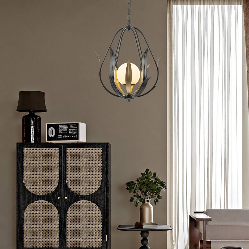 Elora 1-Light Kitchen Pendant Light for Foyer and Entryways - 10 In.Wide