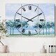 preview thumbnail 1 of 4, Designart 'Tree Across the Lake' Cottage 3 Panels Large Wall CLock - 36 in. wide x 28 in. high - 3 panels