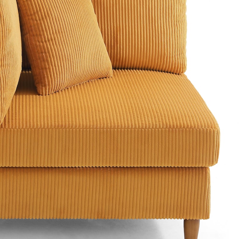 Jannae 112.12'' Upholstered Corduroy Sofa