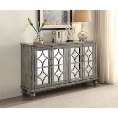 Rondeau Weathered Grey 4-Door Console Table
