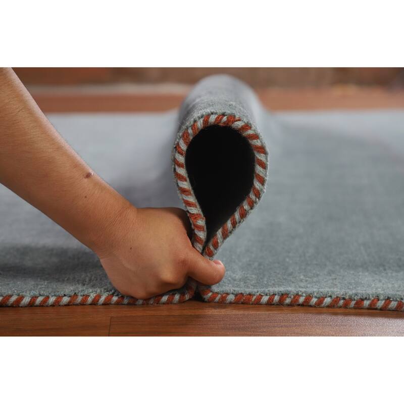 Hand Knotted Oriental 100% Wool Carpet Tribal Animal Pictorial Navy Blue & Blues Gabbeh Area Rug - 9' 11'' X 8' 2''