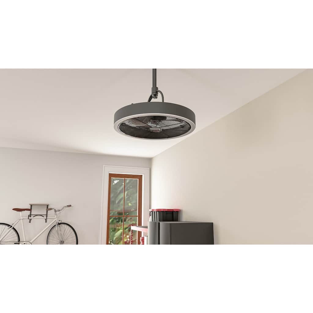 Hunter 23" Easy Install Dual-Mount LED Garage Fan with 6 Speed High Velocity Motor - 23