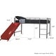 preview thumbnail 13 of 18, Avenue Greene Junior Metal Twin Loft Bed with Slide