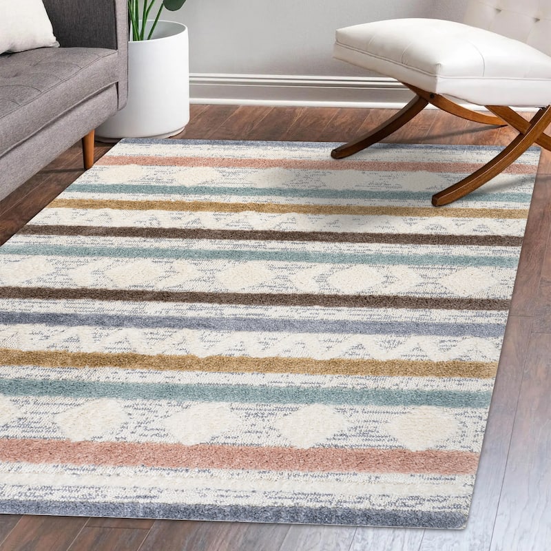 JONATHAN Y Aileen Beach Strie' Striped Area Rug