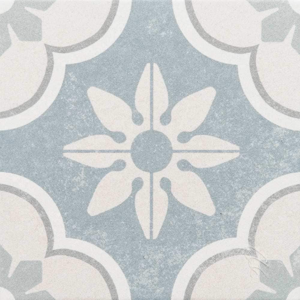 Oheka 6x6 Montauk Blue Matte Porcelain Encaustic Tile - Floor, Wall & Backsplash