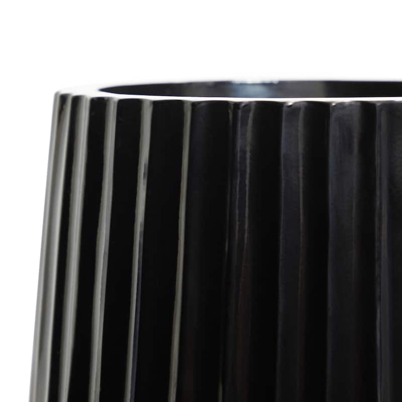 Black Resin Decorative Vase - 16"W, 24"H