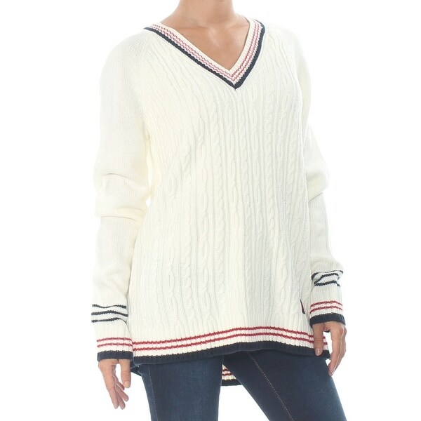 tommy hilfiger white sweater women's