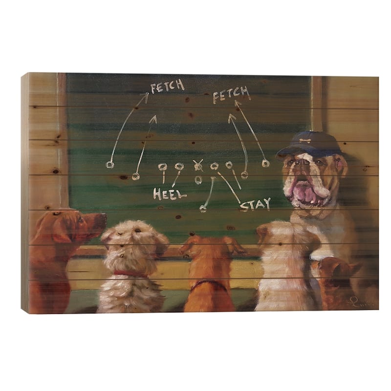 Game Plan Print On Wood by Lucia Heffernan - Multi-Color - 18x26x1.5