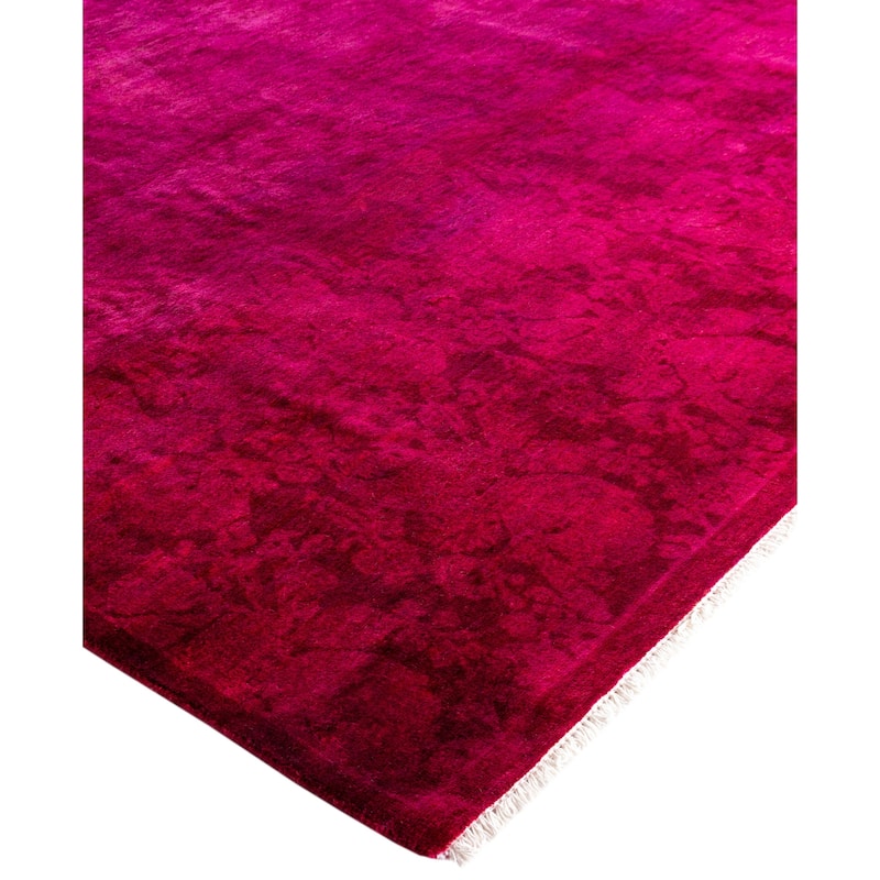 Overdyed One-of-a-Kind Hand-Knotted Area Rug - Pink - 8' 2" x 8' 3"