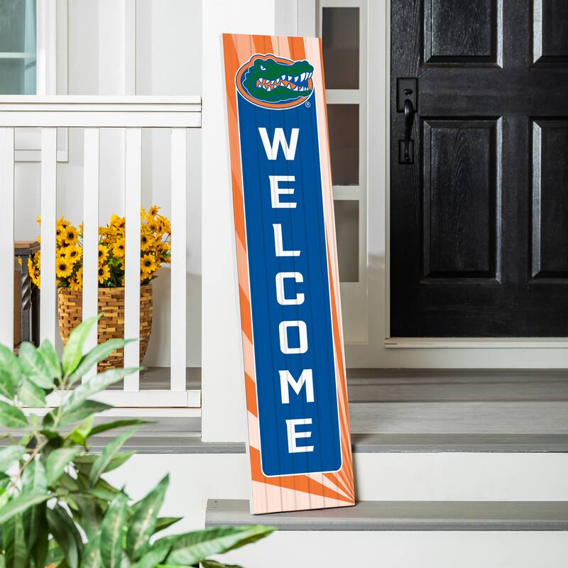 47" Porch Leaner Welcome Wall Sign, University of Florida - Blue