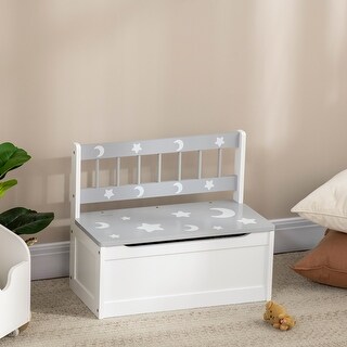 Toddler Toy Box Storage Bench with Large Storage