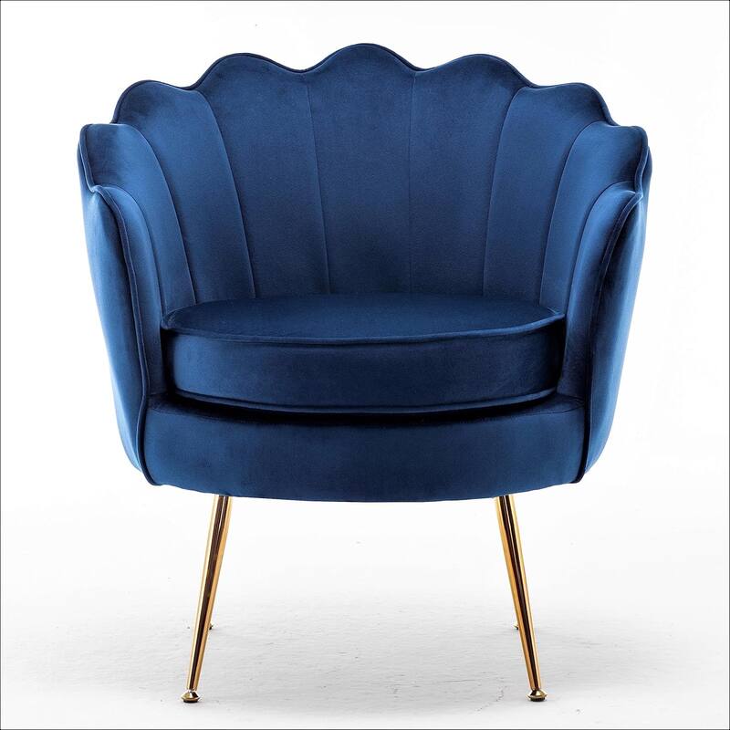 Cavett 28.3" Wide Velvet Accent Chair with Metal Legs