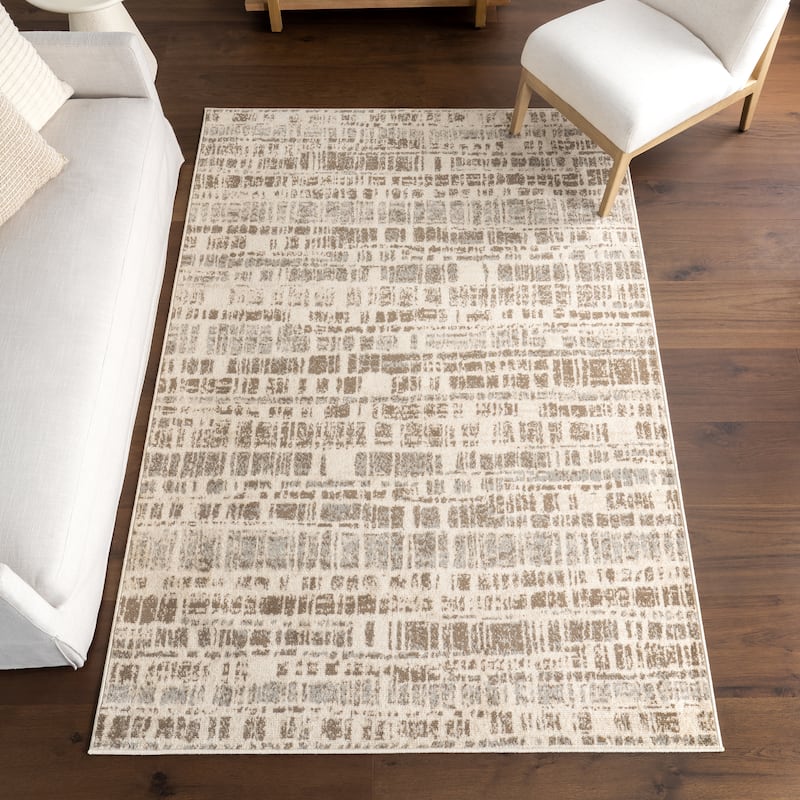 Nuloom Dahlia Modern Abstract Area Rug - 9' x 12' - Beige - Rectangle