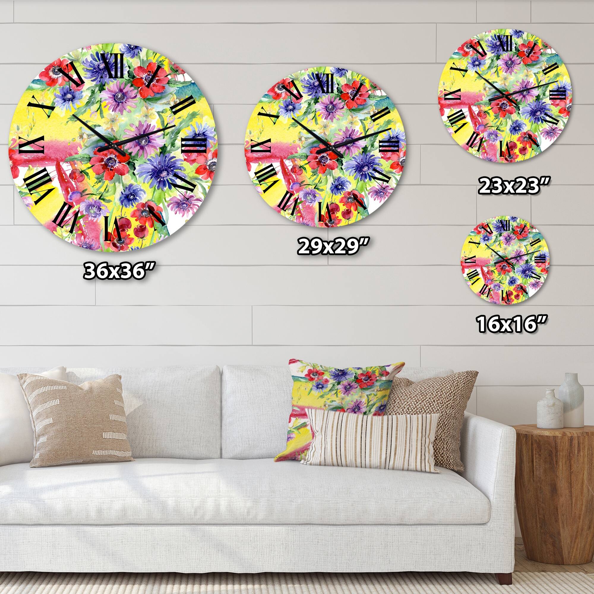 Designart 'Vibrant Wild Spring Leaves and Wildflowers V' Modern wall ...