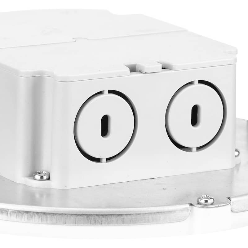 Everlume Collection 6 in. Satin White LED Low Profile Canless Recessed Downlight - 7.165 in x 7.165 in x 1 in