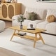 preview thumbnail 5 of 38, Roundhill Furniture Arona Mid-Century Modern Wood 3-Piece Coffee Table Set