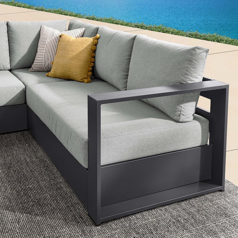 Tahoe Patio Aluminum 3-Piece Sectional Sofa Set