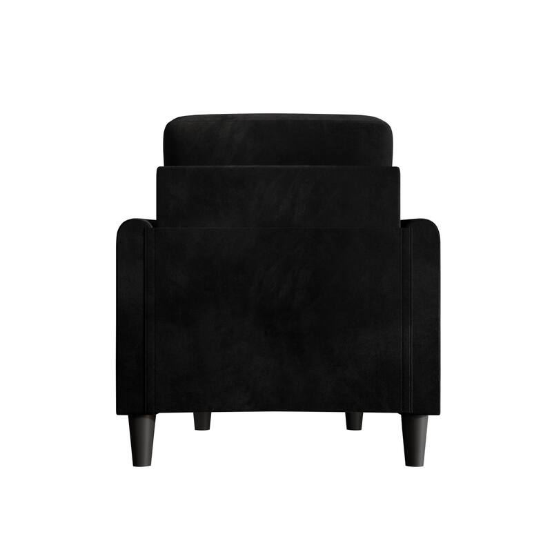 Clayfell Goliad Velvet Armchair with Pocket Spring, Soft Cushions, Clean Lines Design