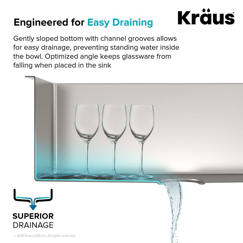 Kraus Standart PRO 21" Undermount Single Basin Stainless Steel Kitchen