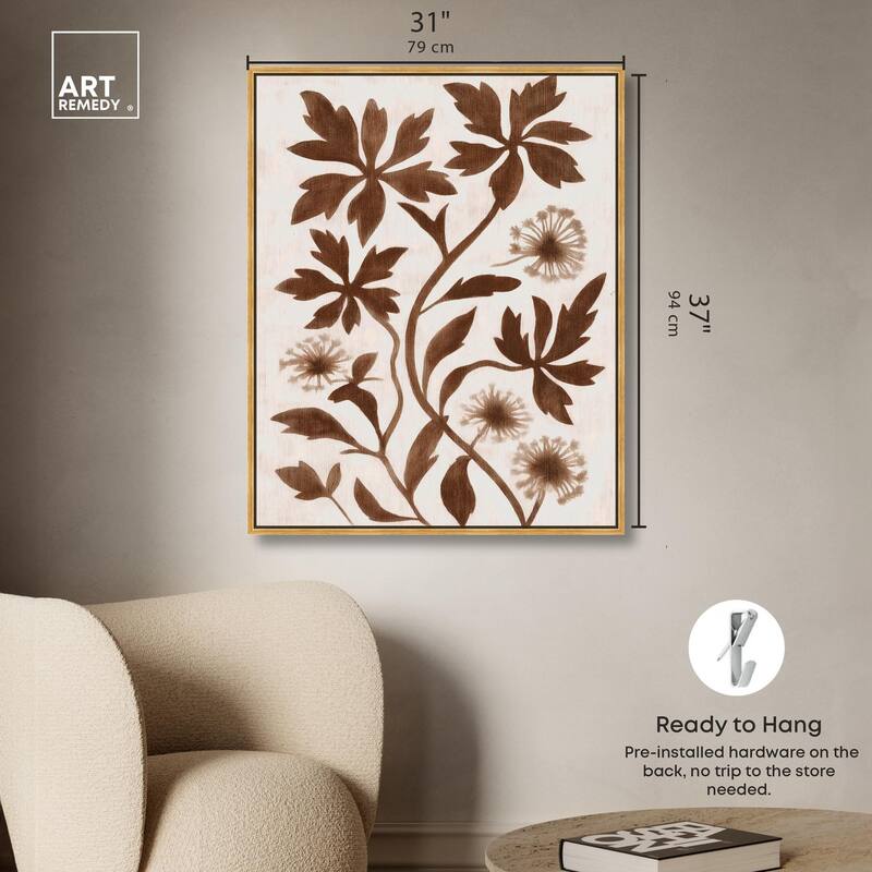 Sepia Sepal I Canvas by Art Remedy