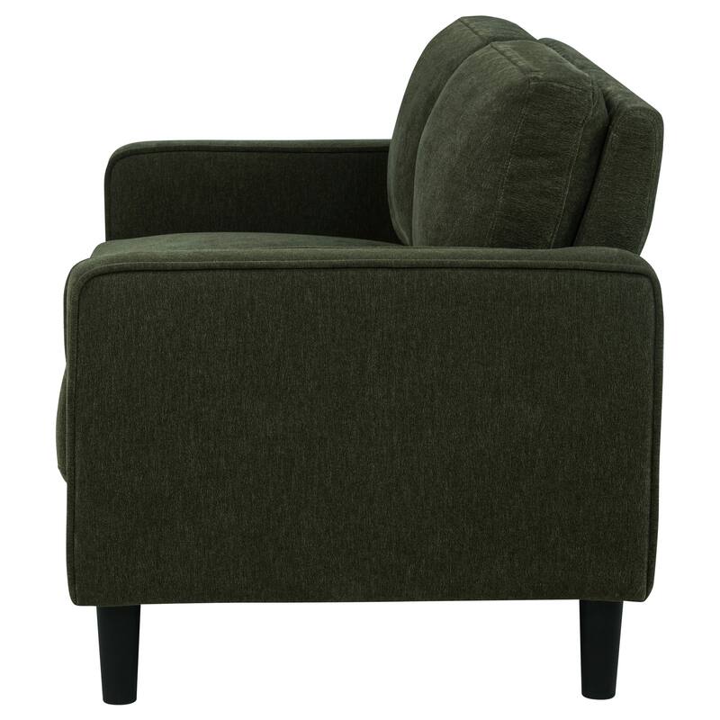 Ruth Fabric Upholstered Track Arm Loveseat