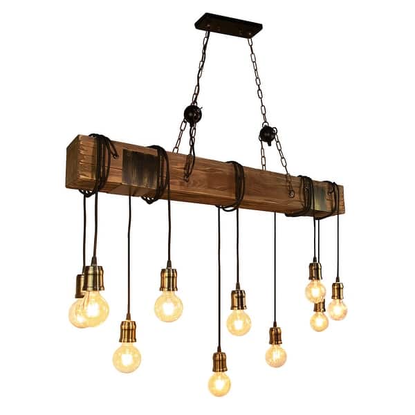 Rayne 10 Light Kitchen Island Pendant light - Brown ...