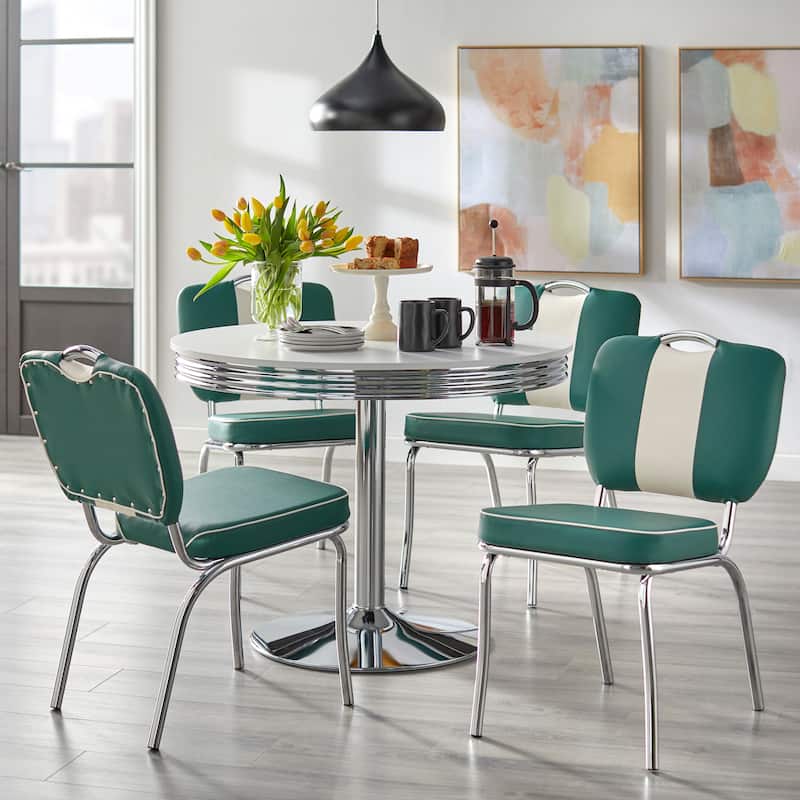 Simple Living Raleigh Retro 5-piece Dining Set - Dark Green