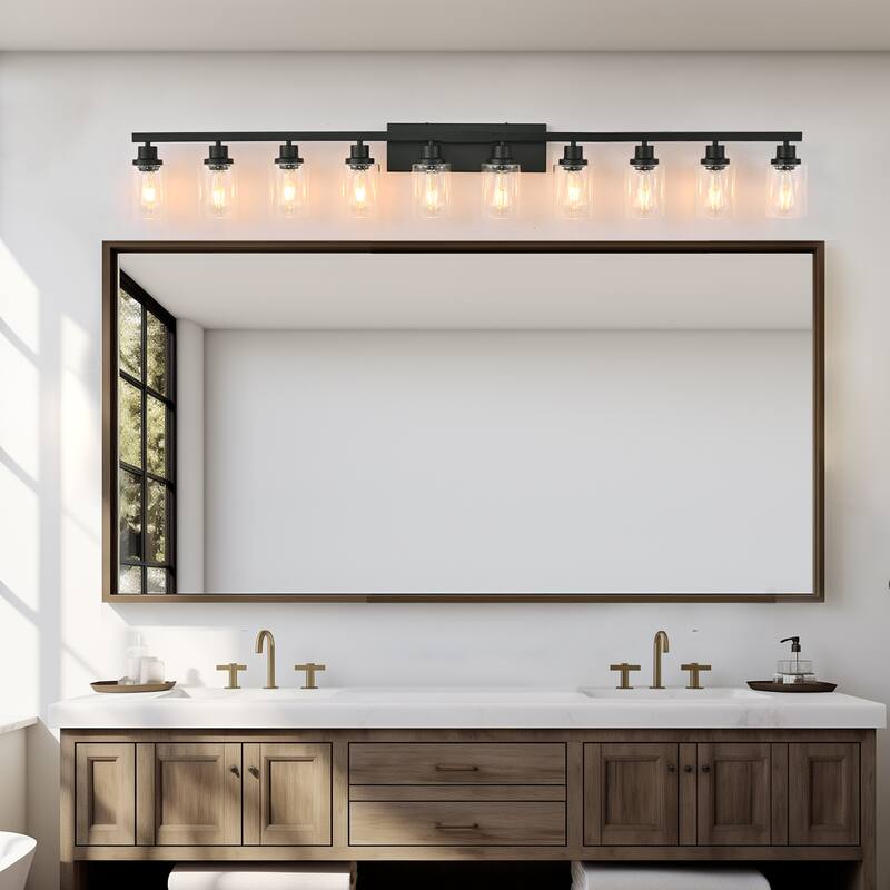 10-Light Vanity Lights for Mirror, 52 inch Modern Bathroom Wall Lighting for Bedroom, Living Room