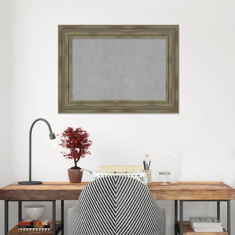 Amanti Art Alexandria Greywash Framed Magnetic Board