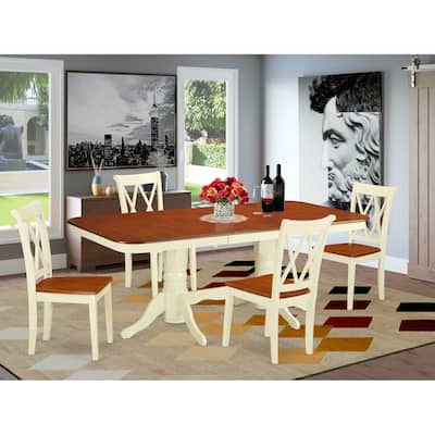 Victorian Dining Set 5Pc Rectangular Table & 4 Chairs - 60/78 Inch Extendable