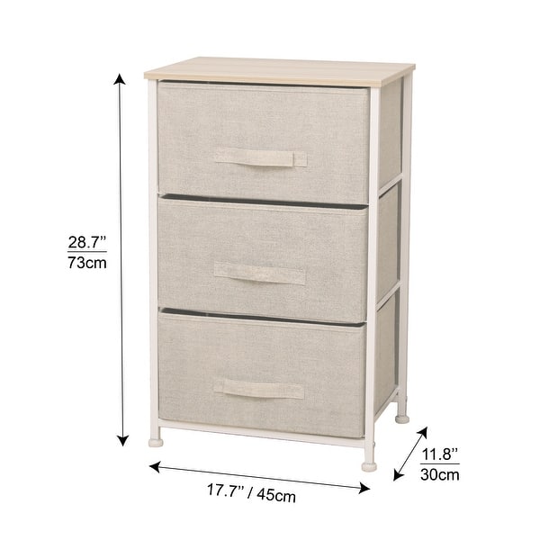 dimension image slide 0 of 3, LCM Home Fashions Multiple Shelf Drawer Foldable Storage Chest Night Stand