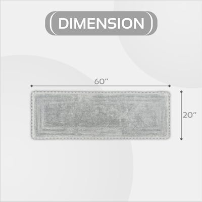 Better Trends Bath Rugs 100% Cotton Soft & Water Absorbent Reversible Tufted Bathroom Rug for Shower, Sink Mats Lilly Crochet